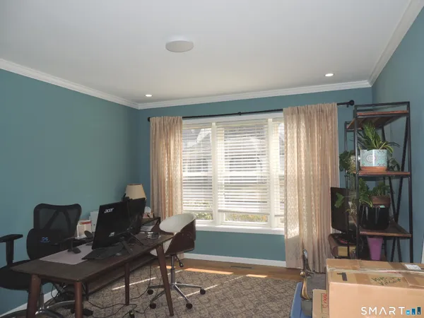 an empty room with a window