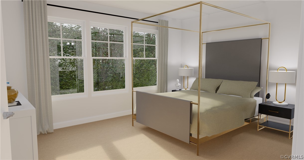 12208 Lightning Bug Loop Midlothian, VA 23112 - Photo 12 of 36 a bed room with a bed and a large window