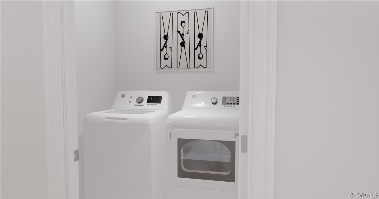 12208 Lightning Bug Loop Midlothian, VA 23112 - Photo 19 of 36 a utility room with dryer and washer