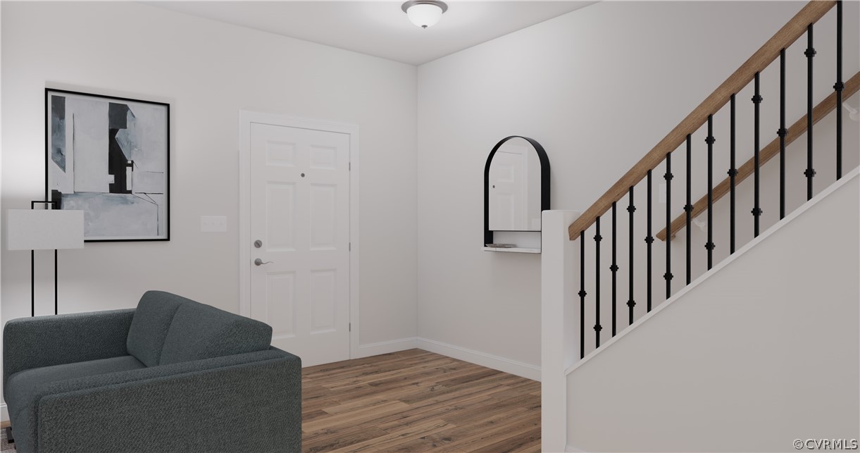 12208 Lightning Bug Loop Midlothian, VA 23112 - Photo 3 of 36 a living room with furniture and wooden floor