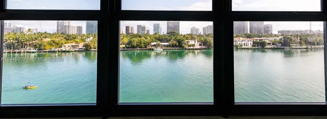 a view of lake from window