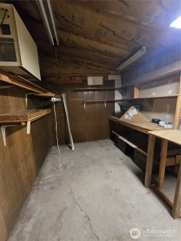 a view of storage and utility room