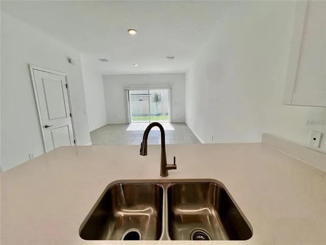 a close view of sink and tap