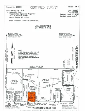 $41,250 | Parcel West Parcel W Stanton Road, Unit PARCEL 2, Pierson, MI 49339