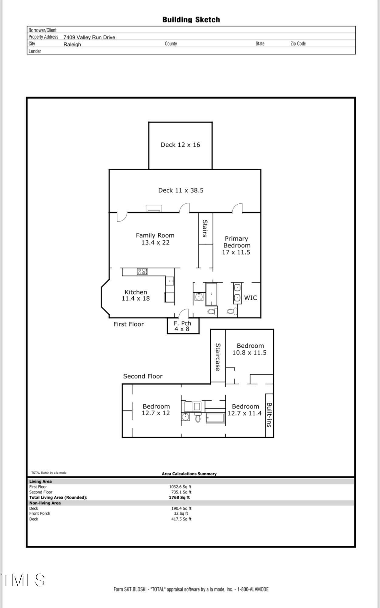 7409 Valley Run Drive Raleigh, NC 27615 - Photo 24 of 24 floorplan