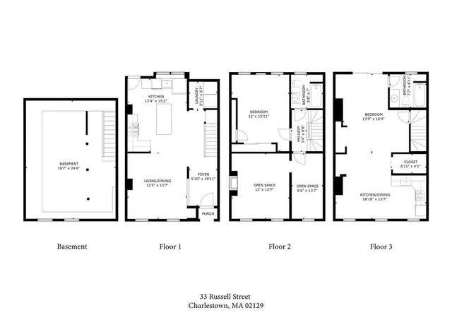 $910,000 | 33 Russell Street, Boston, MA 02129