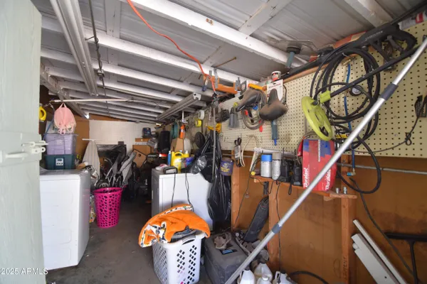 a view of a storage room with a lot of stuff