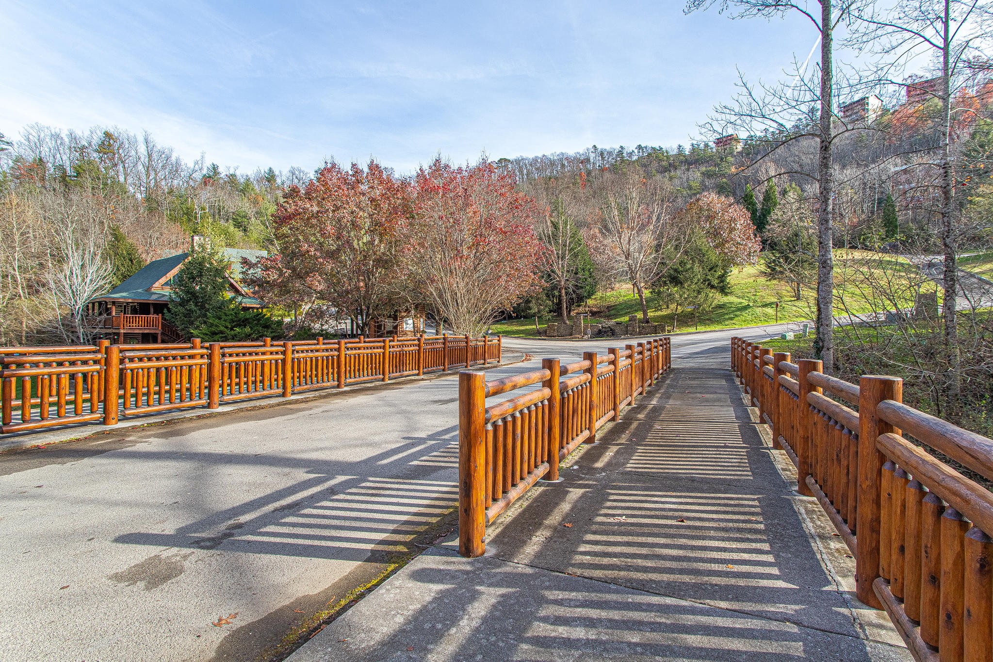 64 Smoky Ridge Way Sevierville, TN 37862 - Photo 8 of 12 a view of a balcony with wooden floor and fence