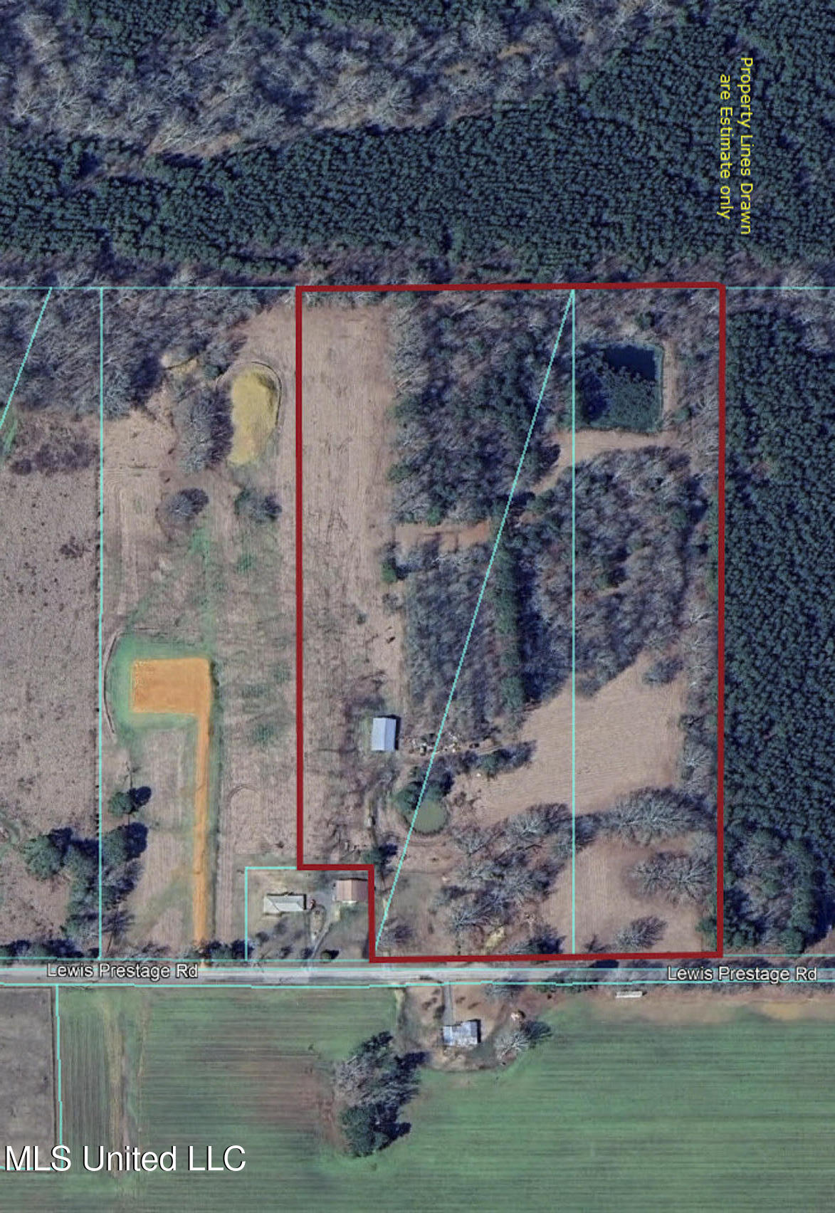 Lewis Prestage Road Pelahatchie, MS 39145 - Photo 2 of 13 drone prpoperty lines-2