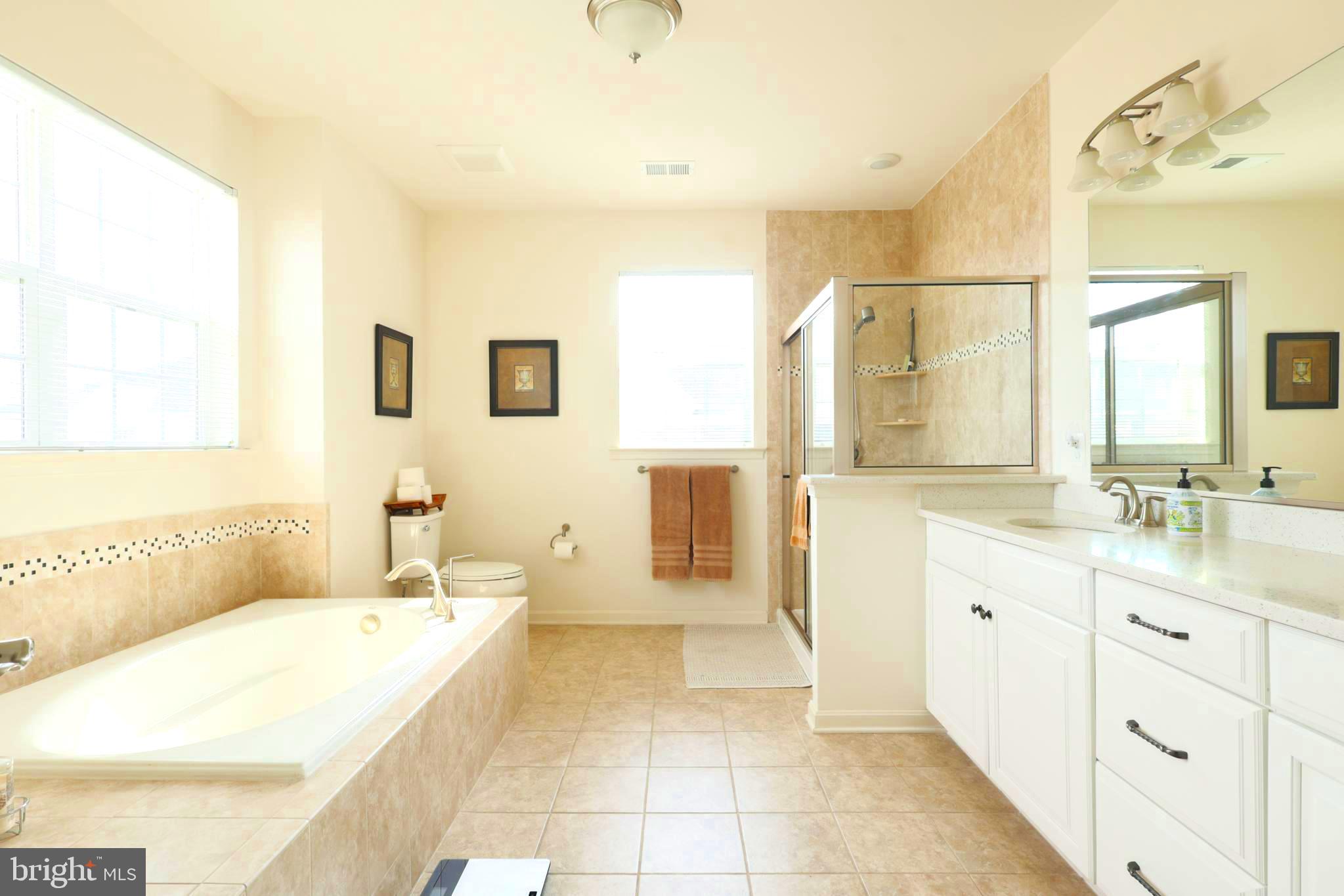 620 Quarry View Court, Unit 407 Reisterstown, MD 21136 - Photo 12 of 25 a spacious bathroom with a tub sink and mirror