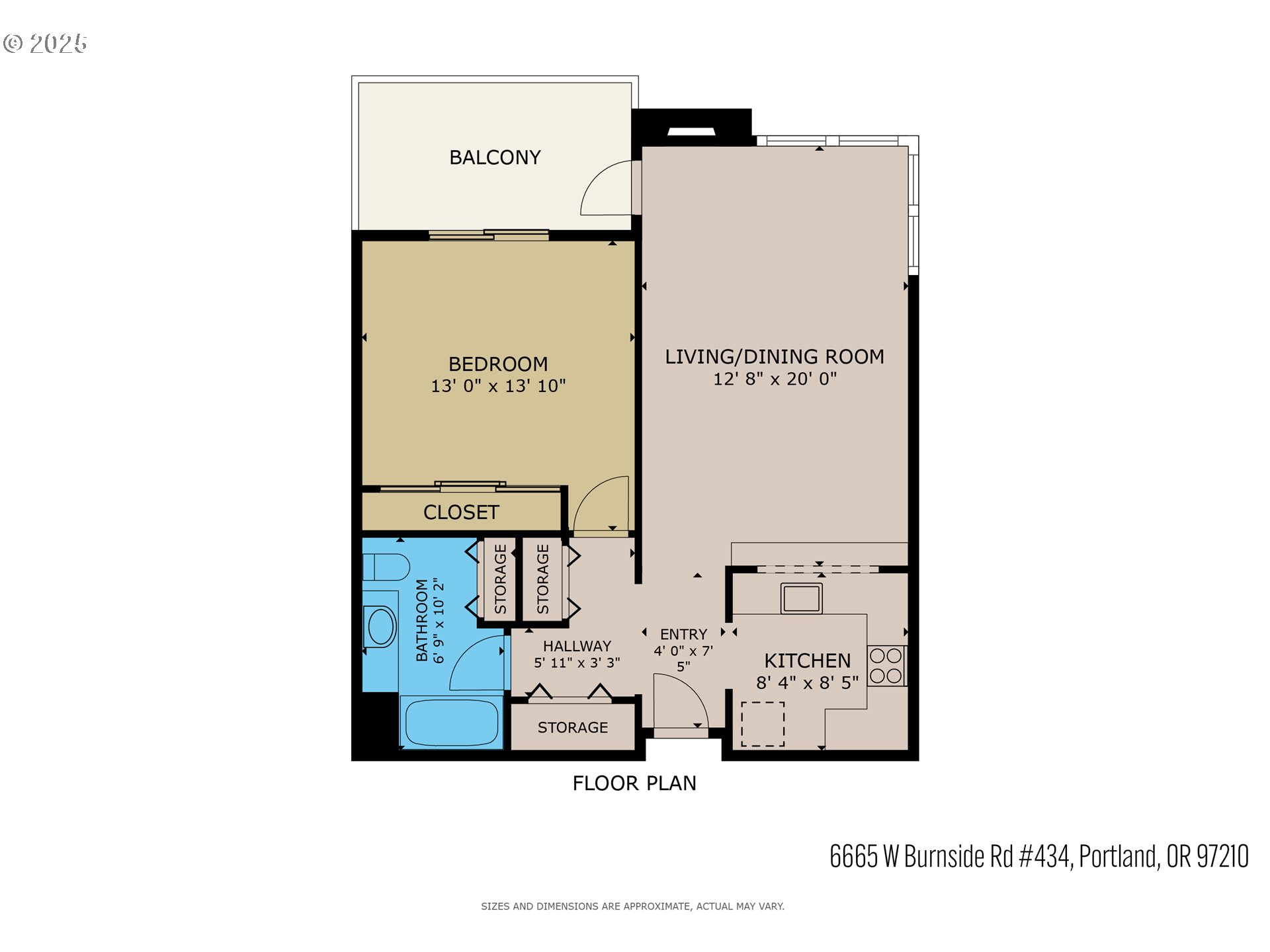 6665 West Burnside Road, Unit 434 Portland, OR 97225 - Photo 33 of 33 Floor Plan