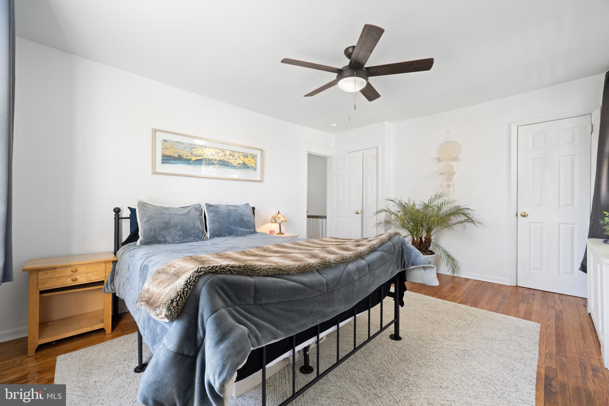 116 Marshall Road Lansdowne, PA 19050 - Photo 26 of 40 a bedroom with a bed and a potted plant
