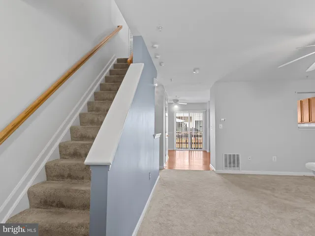 a view of an entryway with staircase