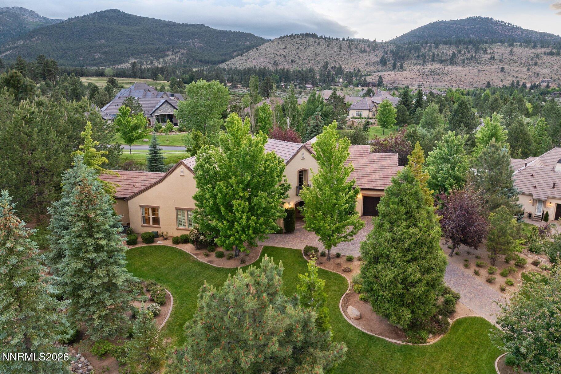 16925 Rue Du Parc Reno, NV 89511 - Photo 32 of 34 an aerial view of residential house with outdoor space and trees all around