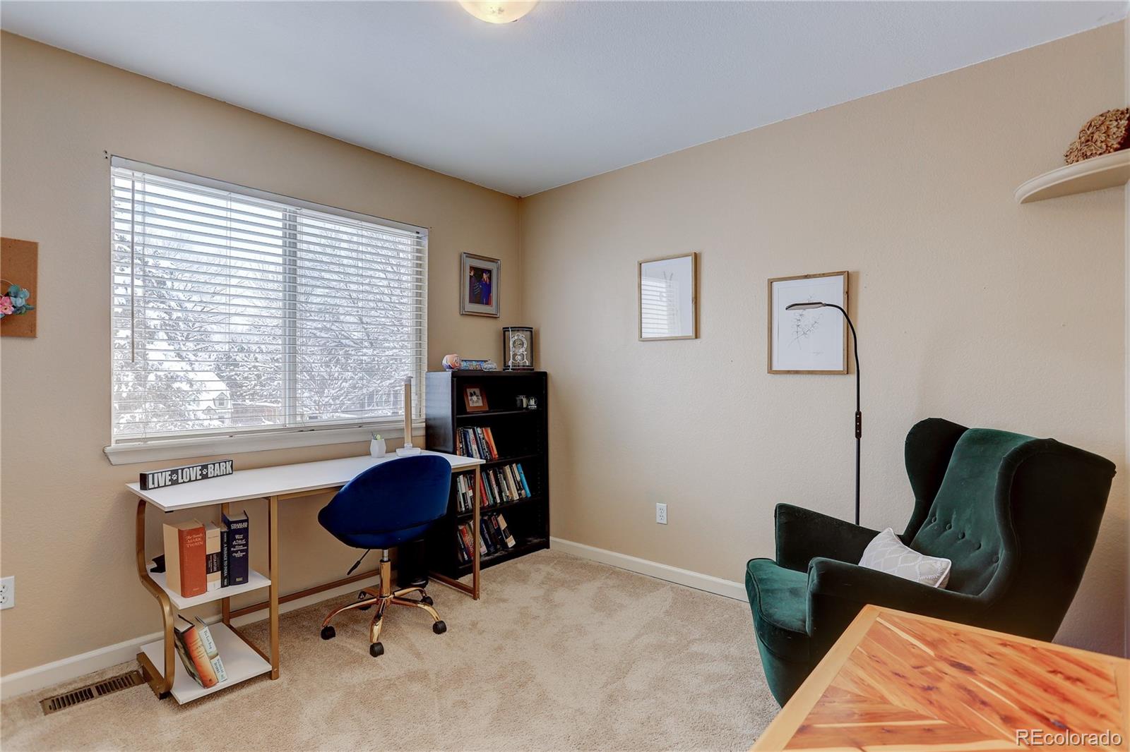 431 Mountain Chickadee Road Highlands Ranch, CO 80126 - Photo 21 of 38 a view of a livingroom with workspace and a window