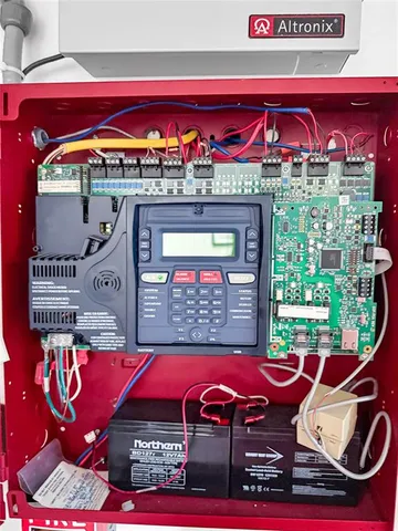 a view of a patio with furniture