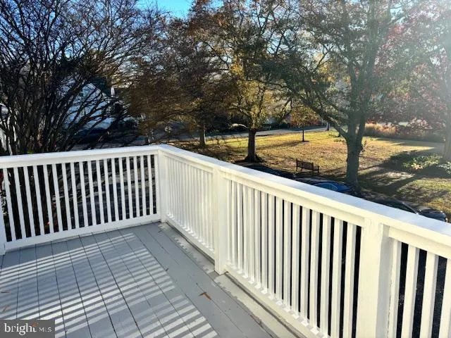 a view of a wooden deck