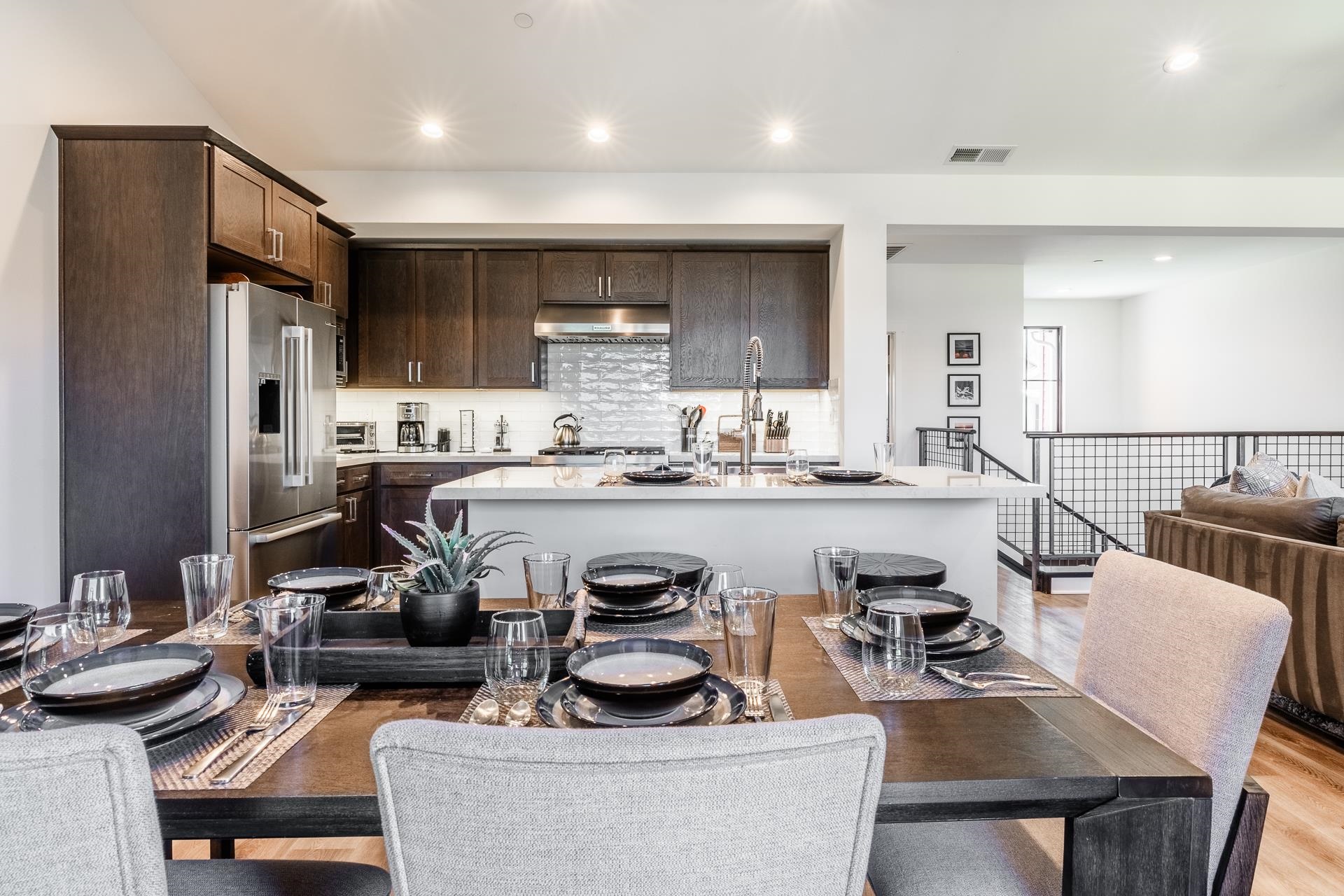 1353 Timber Creek Road, Unit 1353 Mammoth Lakes, CA 93546 - Photo 13 of 50 a living room with stainless steel appliances kitchen island granite countertop furniture and a view of kitchen