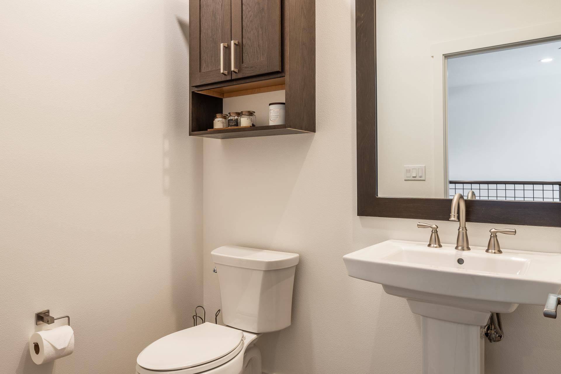 1353 Timber Creek Road, Unit 1353 Mammoth Lakes, CA 93546 - Photo 14 of 50 a bathroom with a sink a toilet and mirror