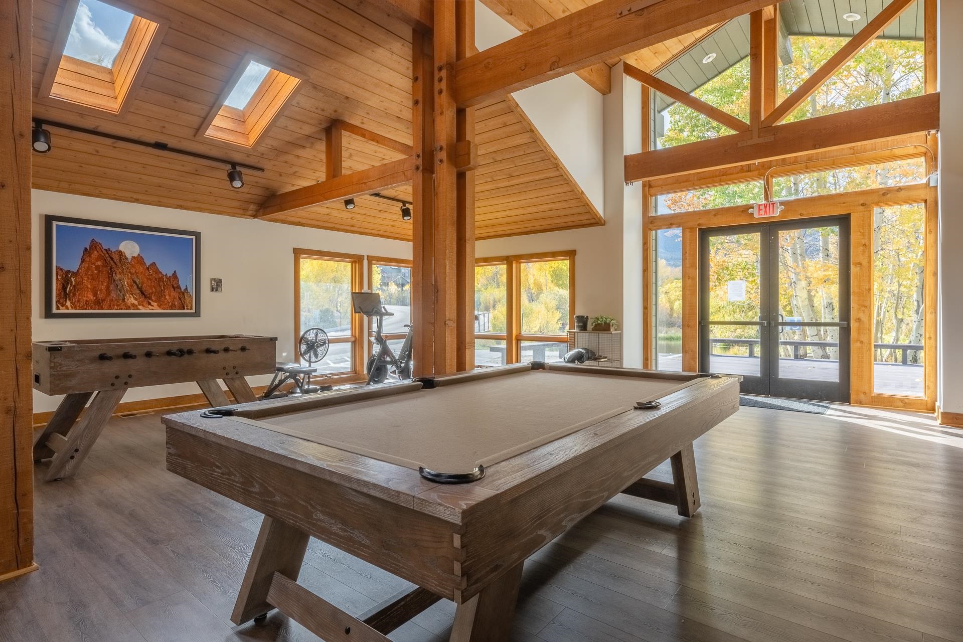 1353 Timber Creek Road, Unit 1353 Mammoth Lakes, CA 93546 - Photo 49 of 50 a room with pool table and windows