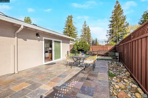 a view of a back yard of the house