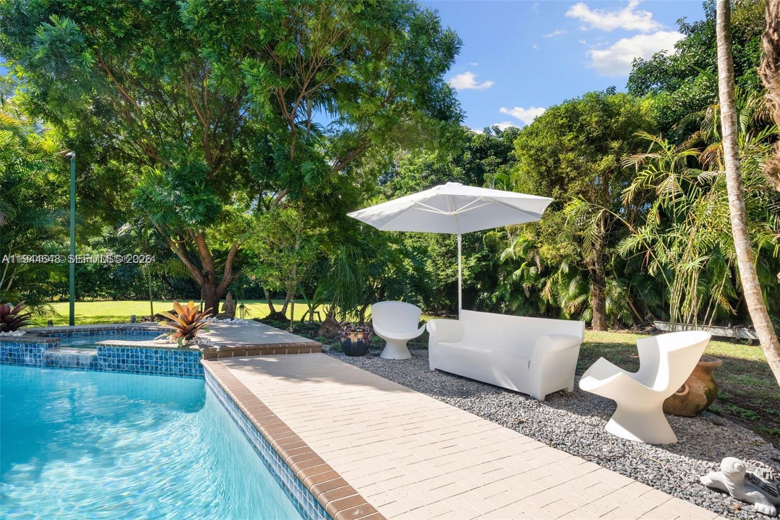 6411 Southwest 185th Way Southwest Ranches, FL 33332 - Photo 27 of 32 swimming pool view with a seating space