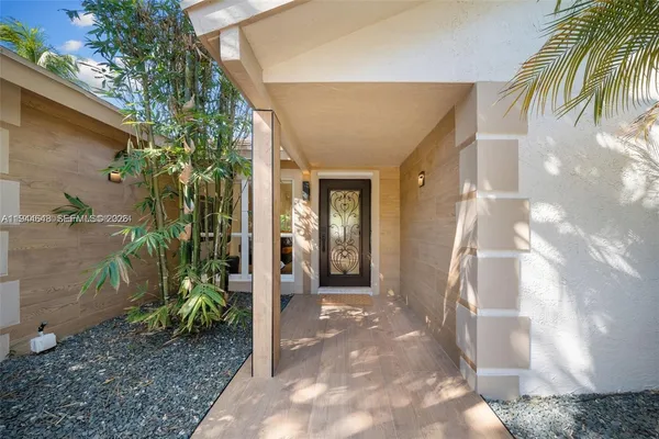 a view of a entrance