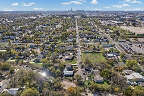 an aerial view of a city
