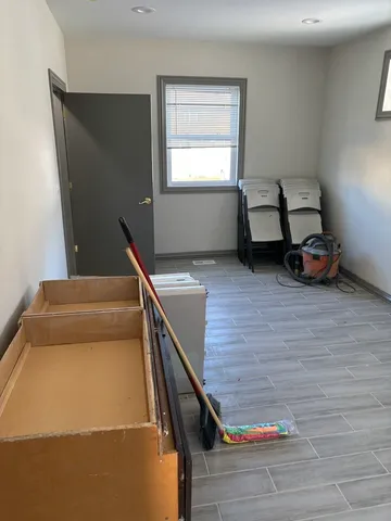 an empty room with a window