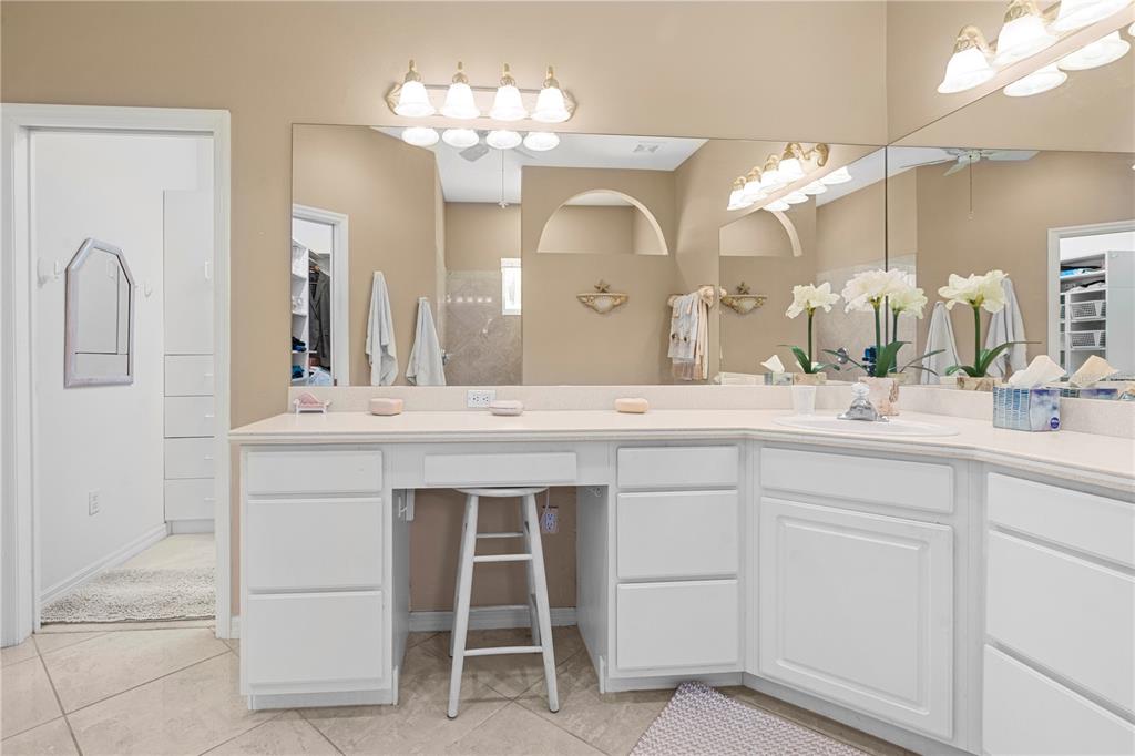 3408 Stonebridge Trail Valrico, FL 33596 - Photo 23 of 53 a bathroom with a double vanity sink and a mirror