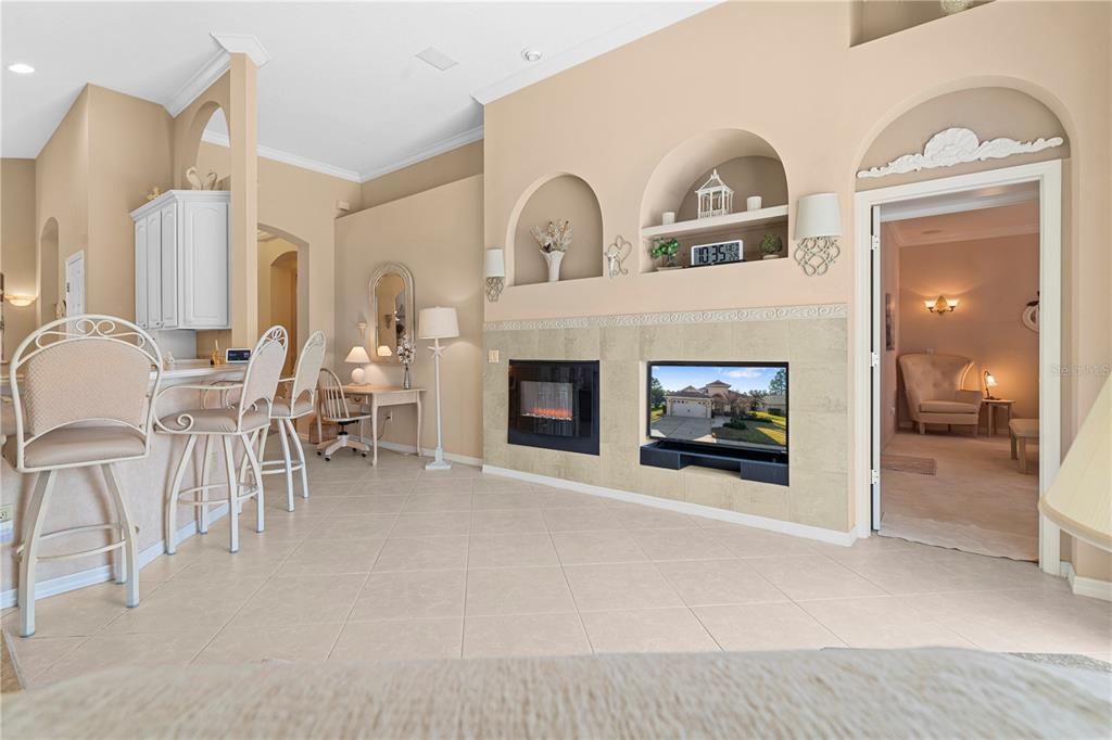 3408 Stonebridge Trail Valrico, FL 33596 - Photo 27 of 53 a view of a livingroom with furniture and a fireplace
