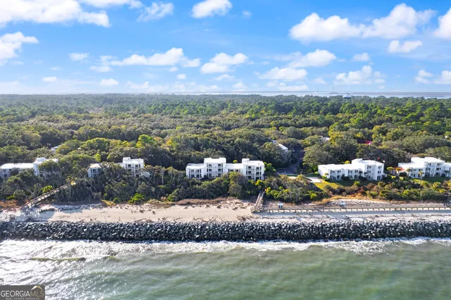 a view of a lake with a city