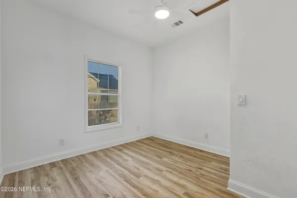 an empty room with a window