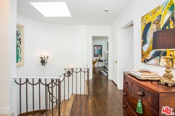 a view of entryway with wooden floor