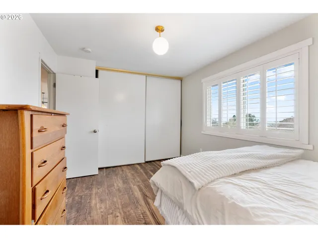 a view of a bathroom with a bathtub