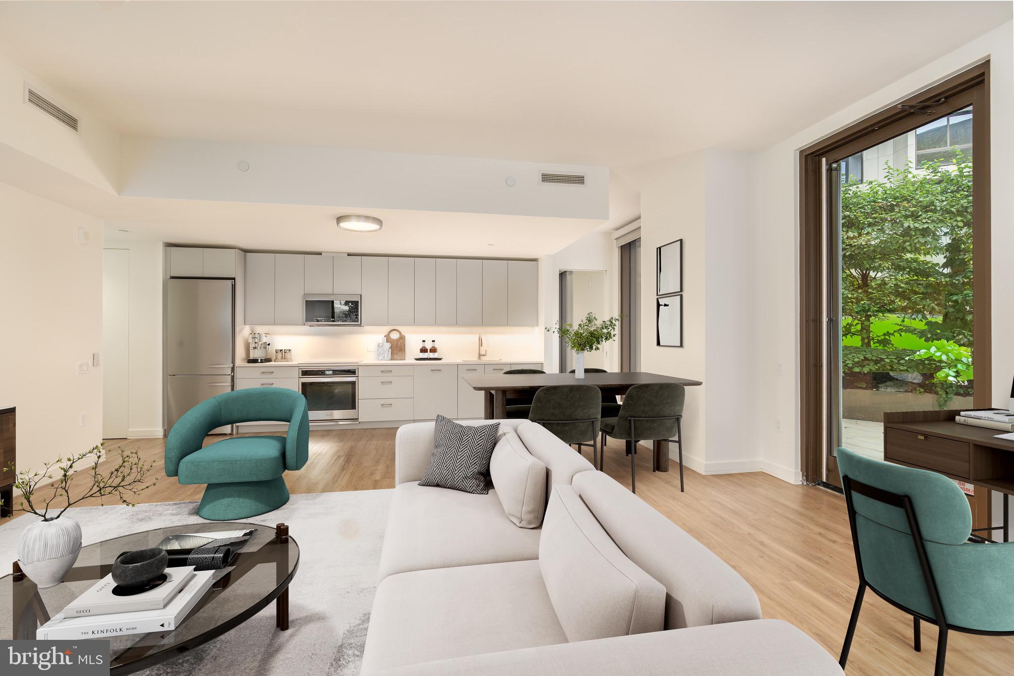 1630 Columbia Road Northwest, Unit 104 Washington, DC 20009 - Photo 2 of 23 Living and kitchen area