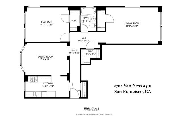 $1,120,000 | 2701 Van Ness Avenue, Unit 701, San Francisco, CA 94109