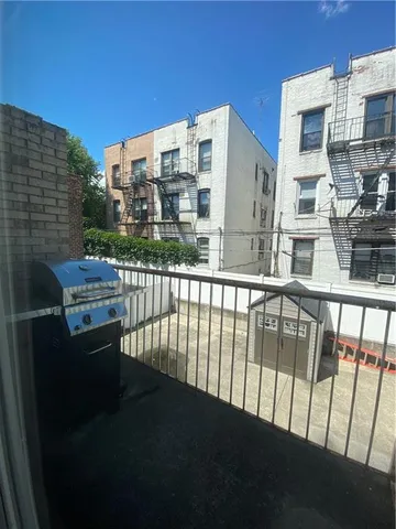 a view of building from balcony