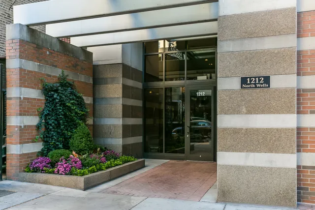 a front view of a building