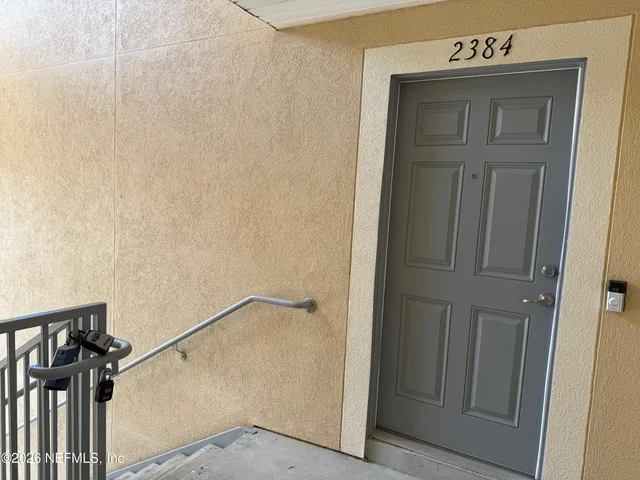 a view of front door with a door