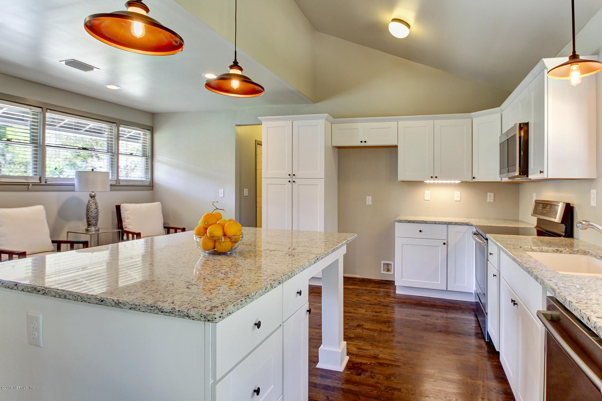 1273 Lechlade Circle Jacksonville, FL 32205 - Photo 11 of 23 a kitchen with granite countertop counter space a sink and appliances