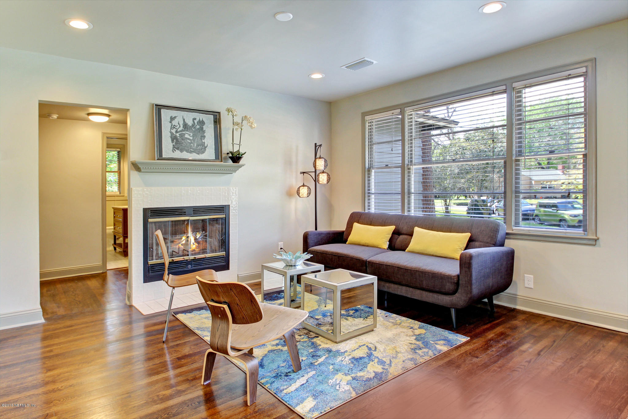 1273 Lechlade Circle Jacksonville, FL 32205 - Photo 5 of 23 a living room with furniture and a fireplace