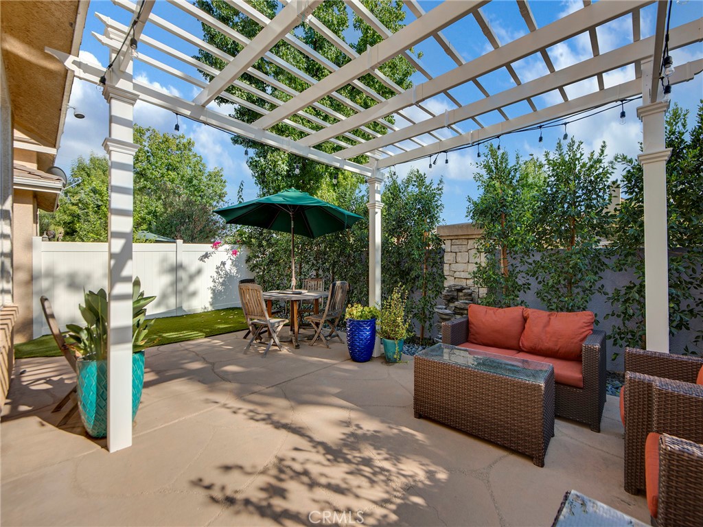 27626 Iris Place Castaic, CA 91384 - Photo 10 of 28 The sellers have maximized the enjoyment of this patio with the addition of outdoor furniture.