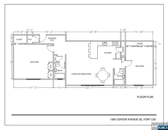 $3,300 | 1565 Center Avenue, Unit 3D, Fort Lee, NJ 07024