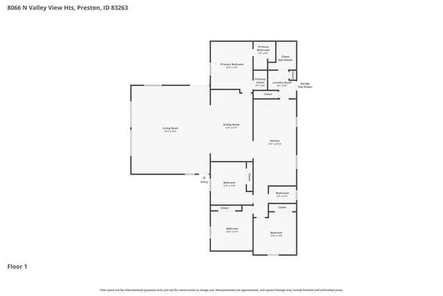 8066 North Valley View Heights Preston, ID 83263 - Photo 34 of 34 Floor plan