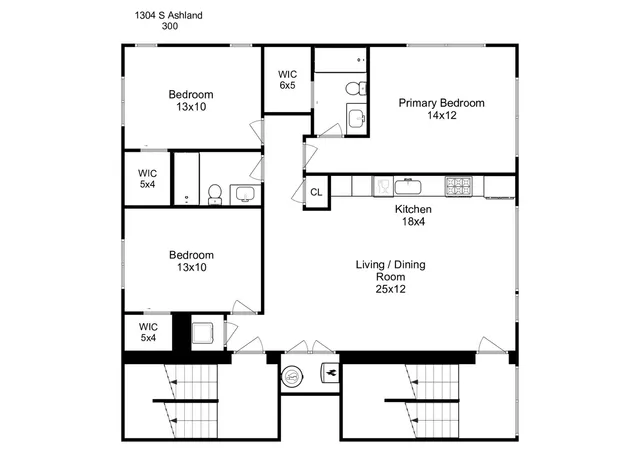 $3,450 | 1304 South Ashland Avenue, Unit 300, Chicago, IL 60608