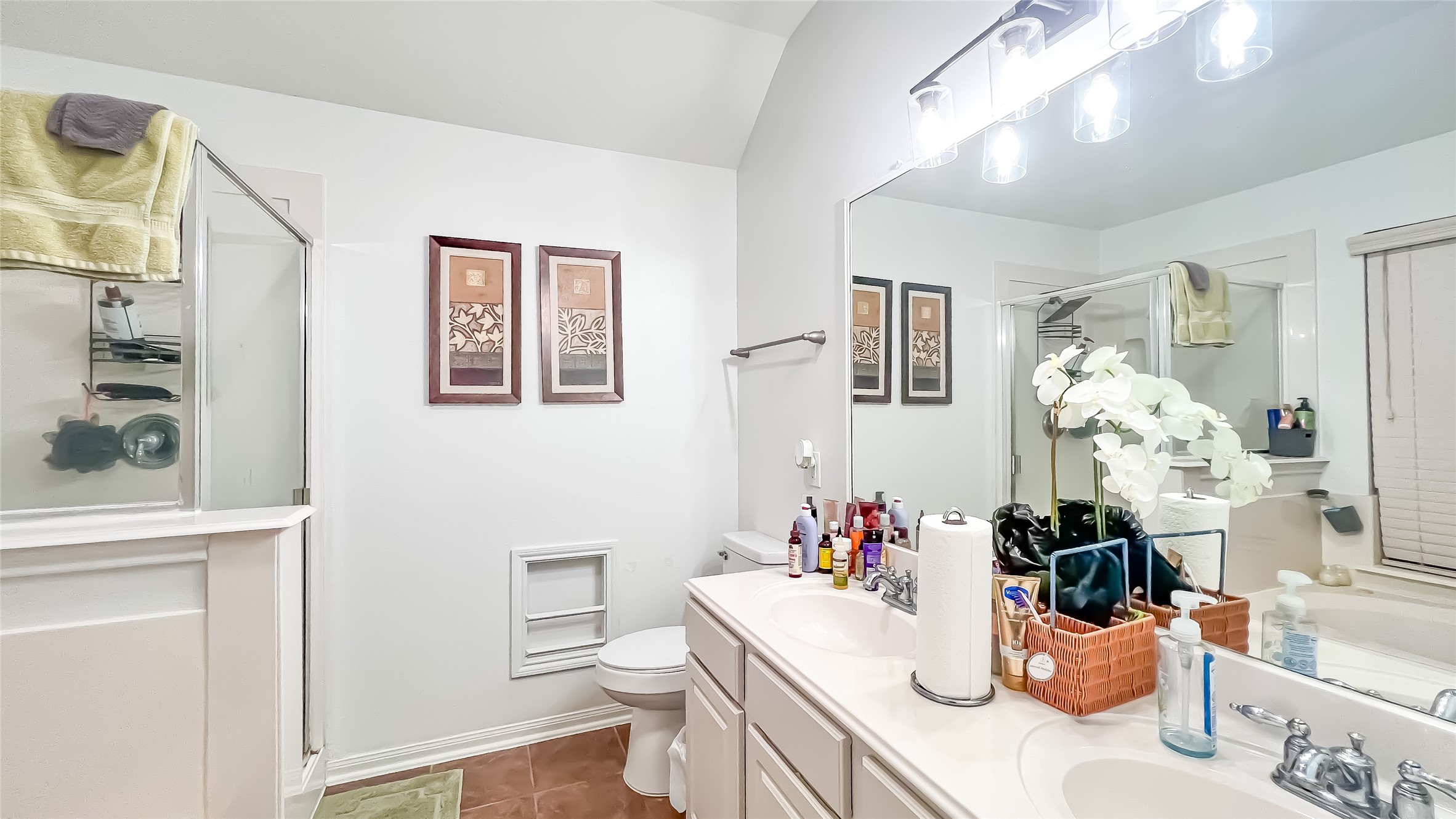 9923 Opal Rock Drive Rosharon, TX 77583 - Photo 17 of 20 a bathroom with a sink toilet and mirror