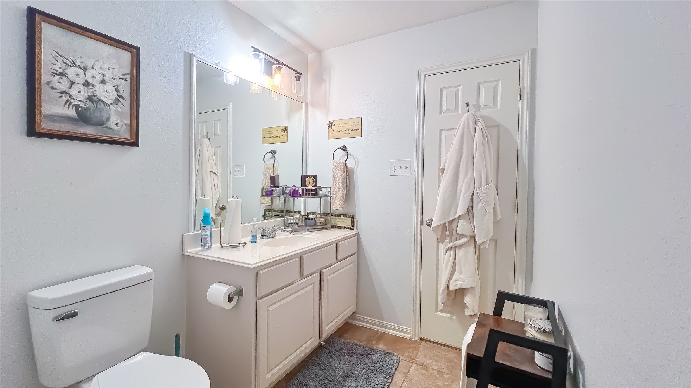 9923 Opal Rock Drive Rosharon, TX 77583 - Photo 10 of 20 a bathroom with a toilet sink and mirror