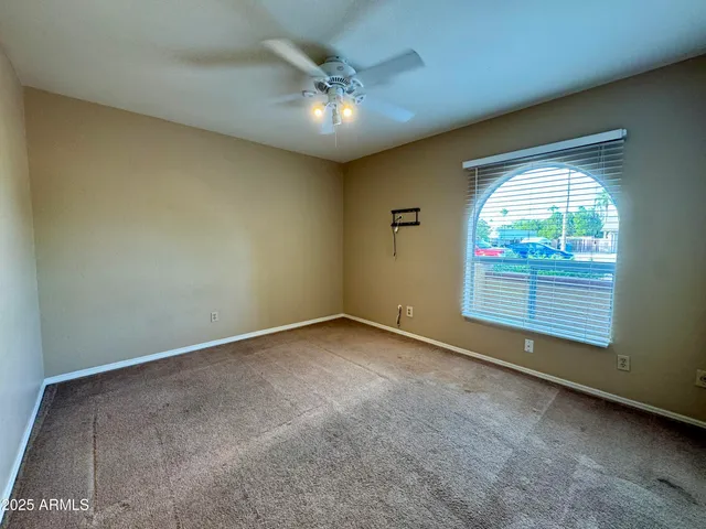 an empty room with a window