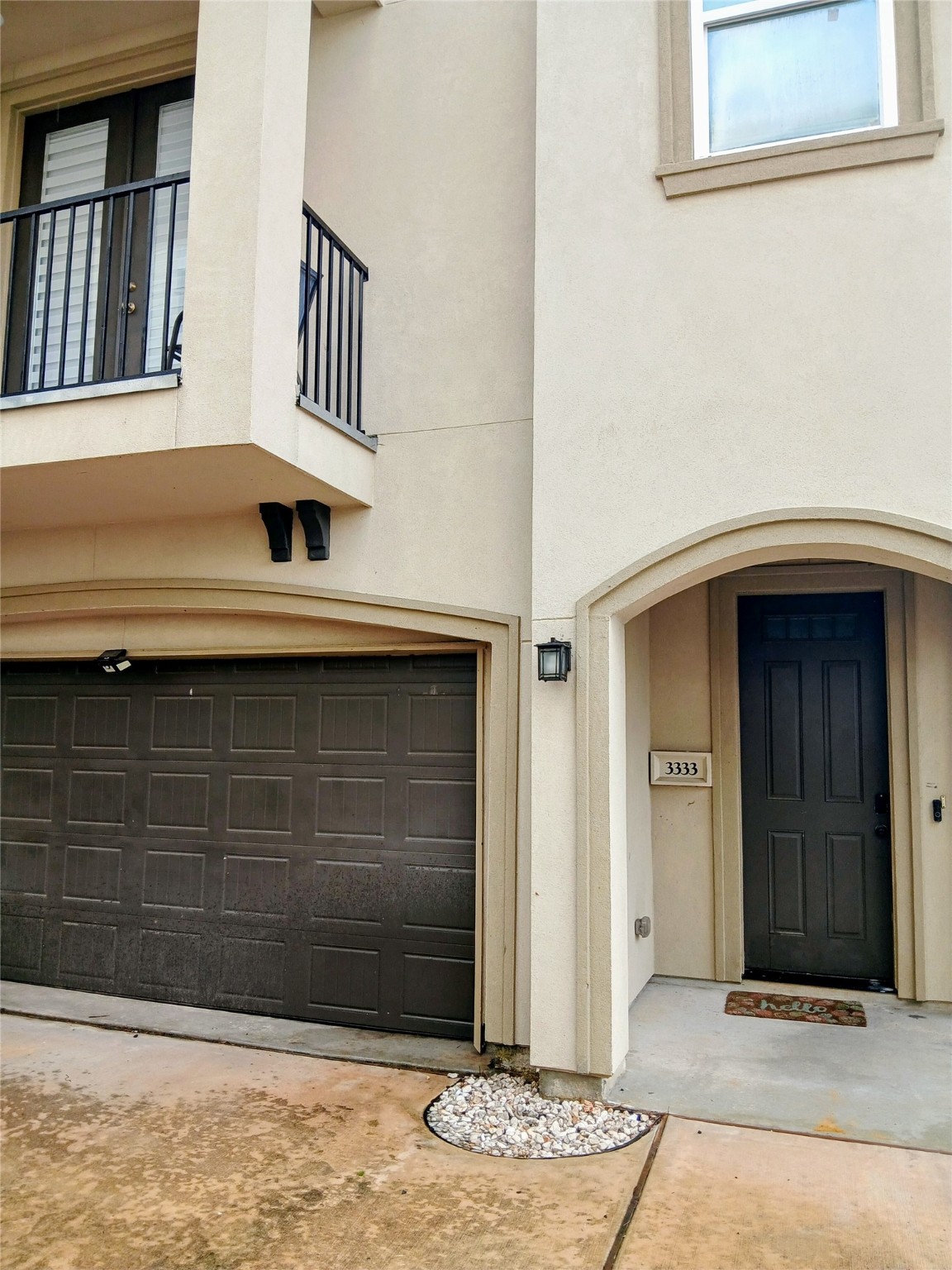 a view of front door of house